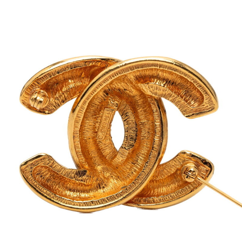 CHANEL Authentic Gold Logo Brooch - Picture 3 of 3